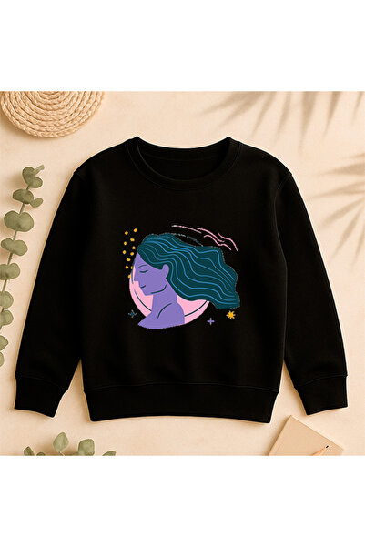 SVART WEAR Sweatshirt Casual Front Side Printed 100% Cotton Fancy Crew Neck Oversize