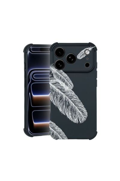 bestcase Carcasă Pro Shock pentru Apple iPhone 17 Pro Max, cu design Feathers...