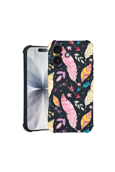 bestcase Carcasă Pro Shock pentru Apple iPhone 14 Pro, cu design pene colorate, 3100029 ASB 68