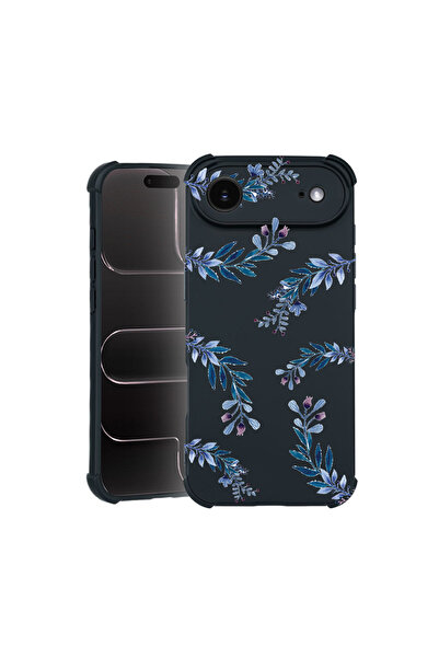 bestcase Pro Shock Case For Apple iPhone 17 Air, cu Design Blue Flowers, 3100...