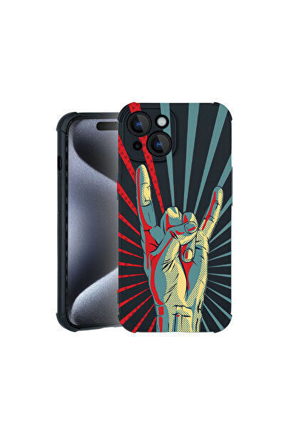 bestcase Carcasă Pro Shock pentru Apple iPhone 15, cu design Rock Festival, 3...