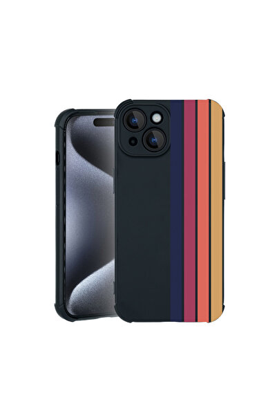 bestcase Carcasă Pro Shock pentru Apple iPhone 15, cu design Retro Lines, 310...