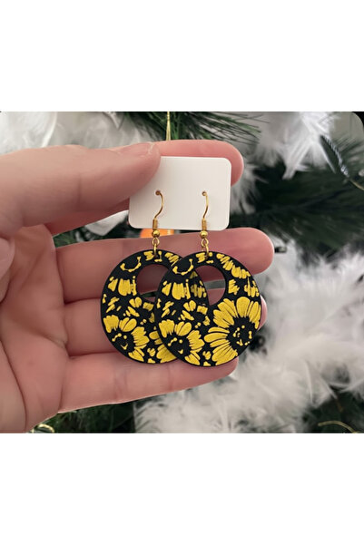 Kanem3D Ring Flower Earrings