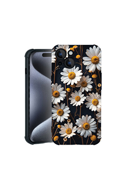 bestcase Carcasă Pro Shock pentru Apple iPhone 15, cu design 3D Daisy, 310003...