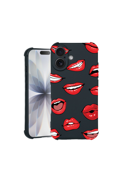 bestcase Carcasă Pro Shock pentru Apple iPhone 16 Pro, cu design Lips - model...