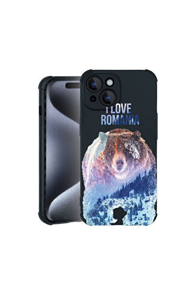bestcase Θήκη Pro Shock για Apple iPhone 15, cu Design I Love Romania, 310003...