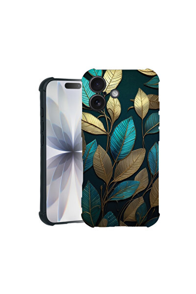 bestcase Carcasă Pro Shock pentru Apple iPhone 16 Pro, cu design Golden Feath...