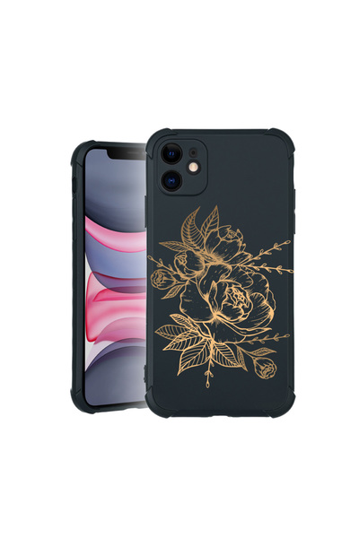 bestcase Carcasă Pro Shock pentru Apple iPhone 11, cu design Golden Rose, 310...