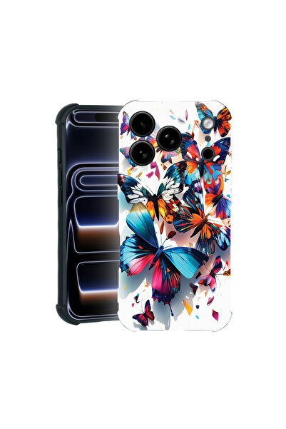 bestcase Carcasă Pro Shock pentru Apple iPhone 17 Pro, cu design fluturi colo...