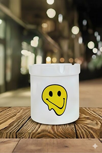 sartre art Scrumieră din porțelan fără miros, cu designul „Față zâmbitoare”