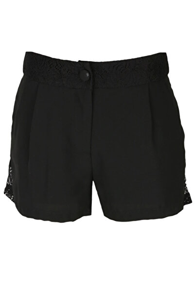 Girls On Film Georgia Black Shorts - 36, Black, 100% polyester