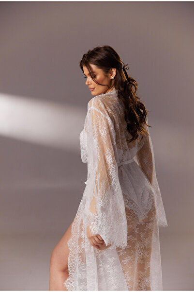 lousa Long Lace Dressing Gown