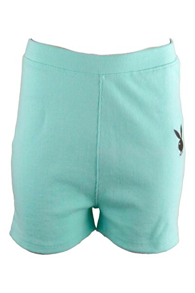 Missguided Playboy Blue Shorts - 40, Blue, 50% polyester 47% cotton 3% elastane