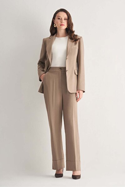 UTOPIAN Çift Düğmeli Çizgili Ceket