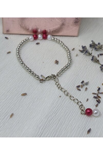 Handmade Elegant Bracelet with Acrylic Beads, Stainless Steel Accessories