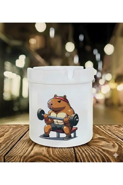 sartre art منفضة سجائر من البورسلين بتصميم 'سنجاب' بدون رائحة