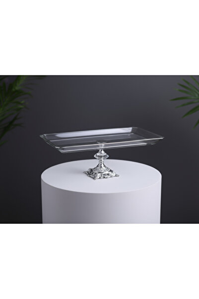 ÇNR Home Collection Alangarde Silver Casting Footed Batom Presentation Stand