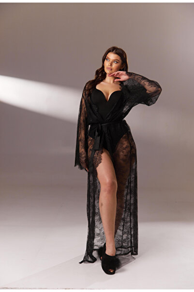 lousa Long Lace Dressing Gown