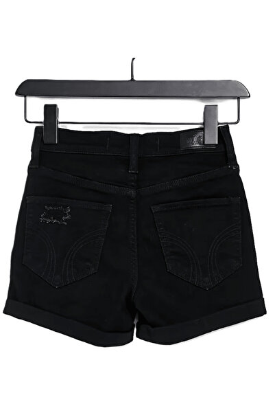 Hollister High-Rise Black Shorts - M, Black, 72% cotton, 17% polyester, 9% viscose