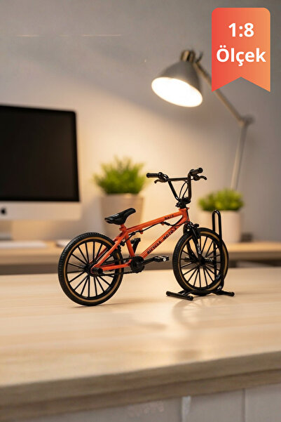 craftivio Turuncu Yüksek Kaliteli Metal 1:8 Ölçek Bmx Bisiklet Standlı Koleks...
