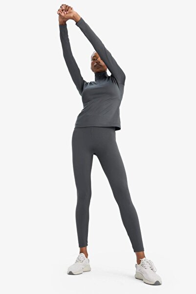 DeFacto Defactofit Shaping / Sculpting High Waist Soft Fuzzy Inside Waist Hugging Basic Plain Sports Leggings (25 Au)