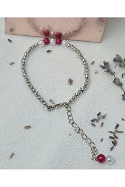 Handmade Elegant Bracelet with Acrylic Beads, Stainless Steel Accessories