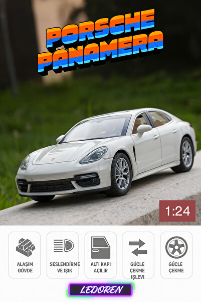 L'eDoren White Color Porsche Panamera 1/24 Diecast Collectible Model Car Che ...
