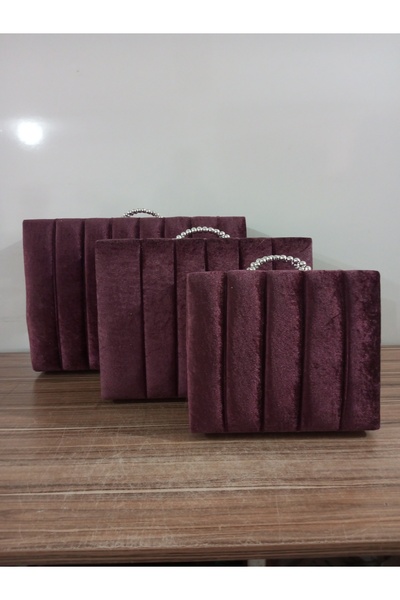 Sandık Dünyası Dowry Chest Bag Suitcase Bride Groom Bundle Chest 3-Piece Set 1405