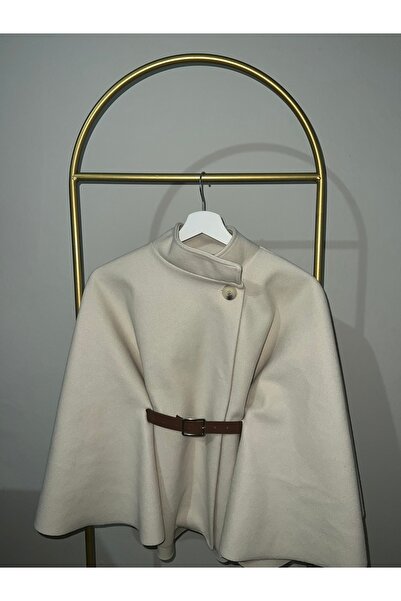 anonim Kadın Kaşe Kumaş Kısa Panço