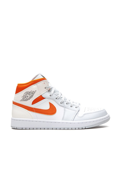 JORDAN Sport Shoes 1 Mid Starfish Pure Platinum 2020 Orange Cream