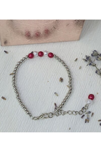 Handmade Elegant Bracelet with Acrylic Beads, Stainless Steel Accessories