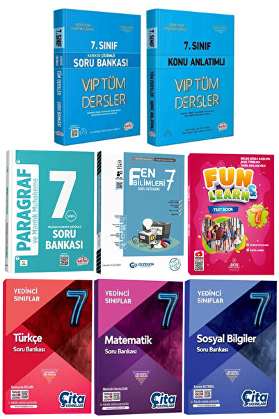 Editör Yayınevi 7. Sınıf Tüm Dersler Soru Bankası+Konu Anlatımlı+Paragraf+Tür...