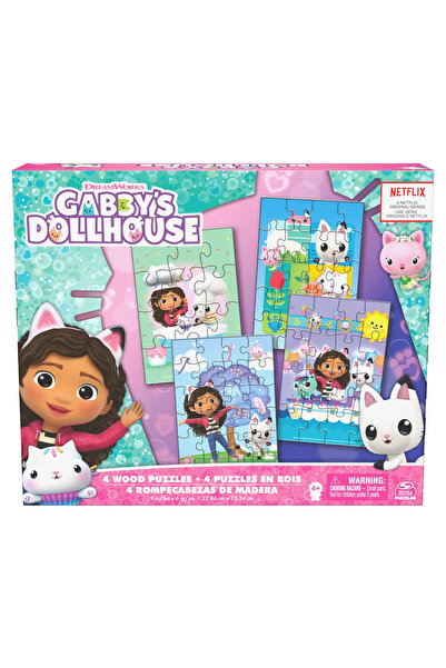 Gabby's Dollhouse Set - 4 Wooden Puzzles