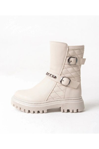 PATİK BEBE ΚΡΕΜΟΥΧΡΩΜΑ ΜΠΟΤΕΣ ΜΕ ΖΕΣΤΗ ΕΠΕΞΕΡΓΑΣΙΑ ΚΑΠΙΤΟΝΕΛ ΚΑΙ ΦΕΡΜΟΥΑΡ ΓΙΑ ΚΟΡΙΤΣΙΑ