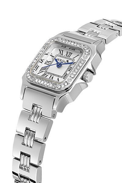 Polo Air ساعة يد نسائية كلاسيكية بأرقام رومانية لون فضي PL-1565B2x