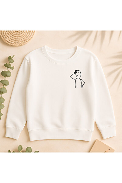 SVART WEAR سويت شيرت كاجوال من الأمام مطبوع 100% قطن برقبة دائرية فاخرة مقاس ...