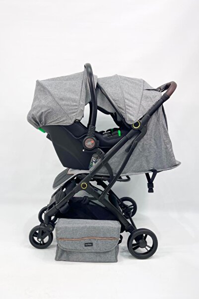 burbay The 3-in-1 stroller is lightweight, folds with one hand, and is suitable for airplanes.