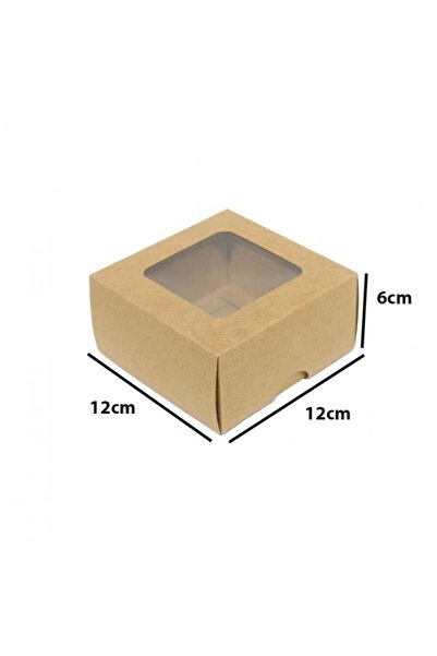 Generic Paper boxes with transparent lid, measuring 12*12*6 cm