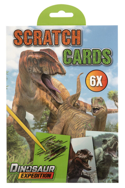 Dinozaur Expedition scratch art set