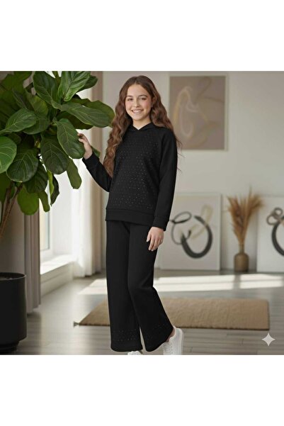 ELONKİDS Kapsonlu Stone Detailed Girl's Suit 6 16 Years Old