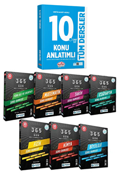Editör Yayınevi 10. Sınıf Konu Anlatımlı+Edebiyat+Matematik+Tarih+Coğrafya+Fizik++Kimya+Biyoloji Soru Bankası