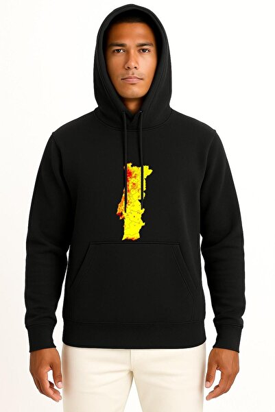 Bahriyeli Collection cu glugă Portugalia Insula Iberica Chest B cu imprimeu H...