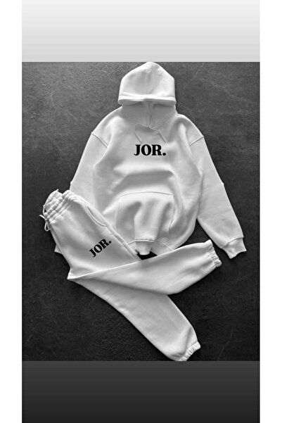 woonkey Unisex Top and Bottom Sweat Tracksuit Set 3-Thread Inner Cotton 2-Piece