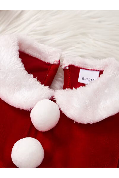 naniland.ro Christmas Dress for Little Girls Santa Claus Children's Holiday Costume – Premium Velvet, Lining and Shiny Veil