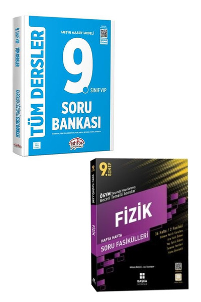 Editör Yayınevi MEB Maarif Modeli 9. Sınıf Tüm Dersler Soru Bankası+Fizik Haf...