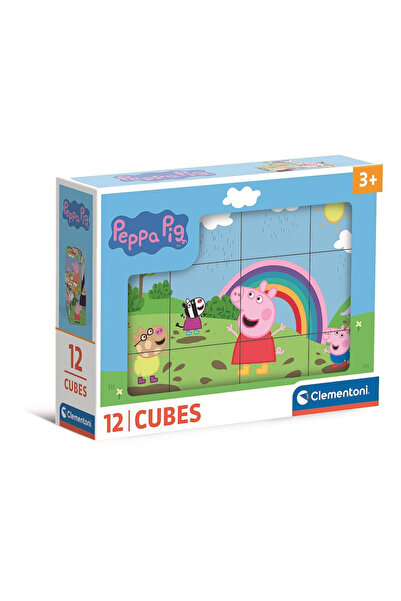 Peppa Pig Purcelușa Peppa Nature Class Cuburi de poveste Clementoni, set de 12