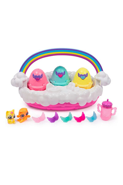 Hatchimals Alive Neon Rainbow Egg Basket Set