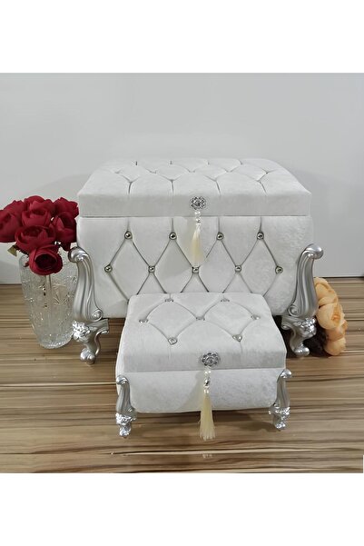 Sandık Dünyası Bridal Chest, Groom's Engagement Chest, Dowry Bag, Dowry Chest, 2-Piece Set 1410