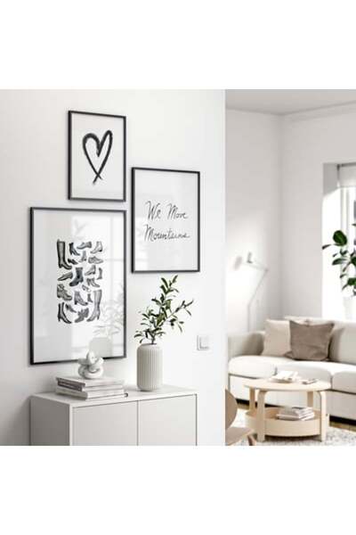 IKEA SILVERHÖJDEN Frame, silver-colour, 61 x 91 cm