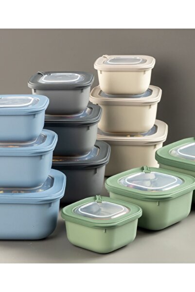 ELİFSU HOME 3 Piece Storage Container Set (600-1100-1800 ml)